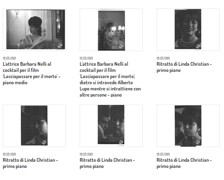 passport for a corpse - behind the scenes photos - istituto luce 2